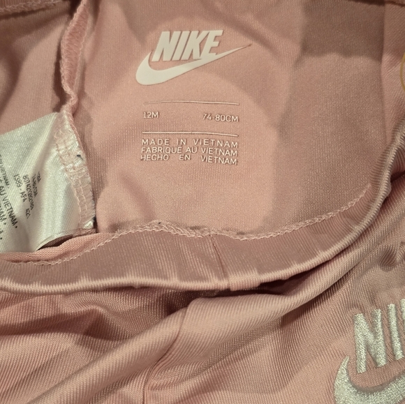 Little girls pink Nike leggings size 12 months - Picture 4 of 5
